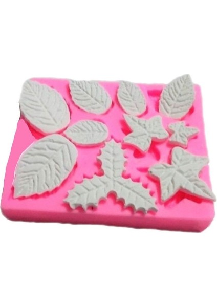 2'li Mini Minyatür Yaprak ve çiçek Seti, 2 adet Silikon Kalıp K-547 K-616 modelleri