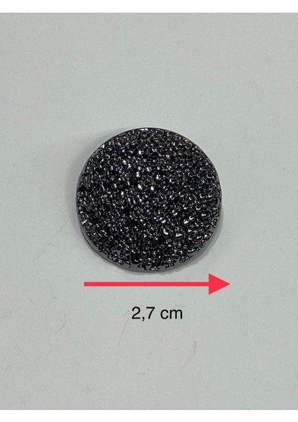 Kaban Pardösü Düğmesi Tasarım Düğme Özel Kaplama Düğme Antrasit 6''lı Set 27 cm