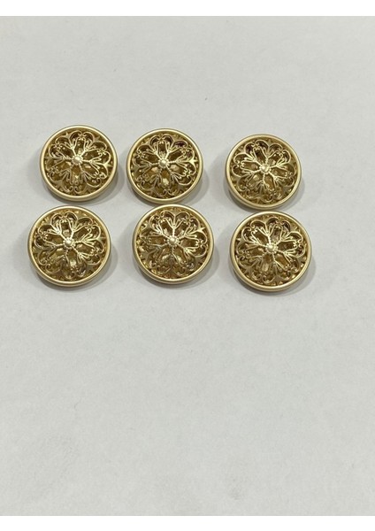 Ceket Kap Düğmesi Tasarım Düğme Özel Kaplama Düğme Mat Gold 6 'lı Set