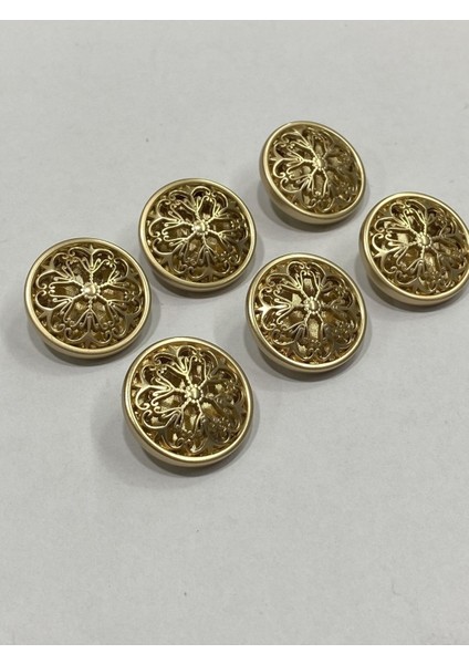 Ceket Kap Düğmesi Tasarım Düğme Özel Kaplama Düğme Mat Gold 6 'lı Set