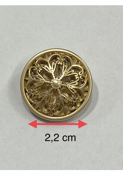 Ceket Kap Düğmesi Tasarım Düğme Özel Kaplama Düğme Mat Gold 6 'lı Set