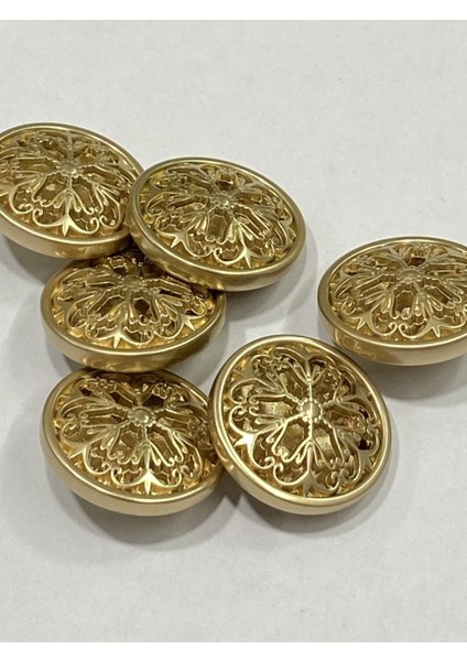 Ceket Kap Düğmesi Tasarım Düğme Özel Kaplama Düğme Mat Gold 6 'lı Set