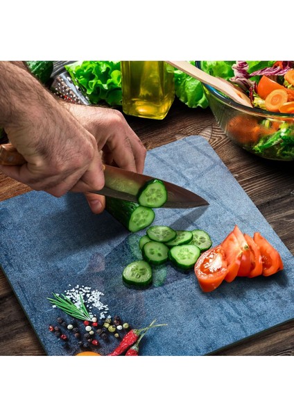 Cam Kesme Tahtası Kare Sebze Desenli modelleri