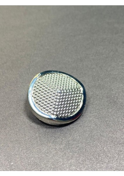 Kaban Manto Düğmesi Metalize (Plastik) Düğme Gümüş 3 cm 6 'lı Set