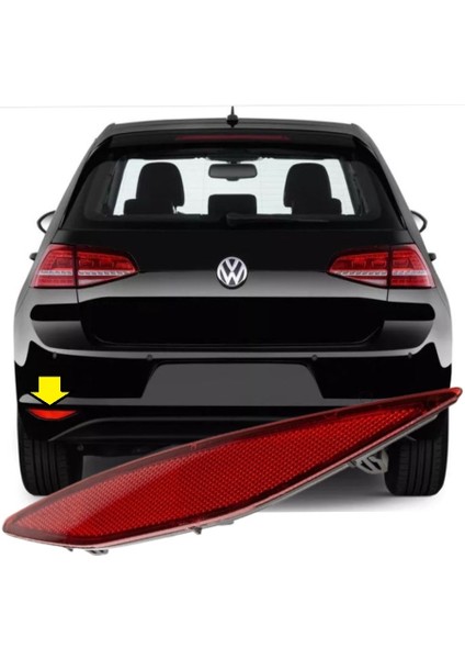 Golf 7 2013-2016 Model Arası Uyumlu Sol Sürücü Tarafı Arka Tampon Reflektörü