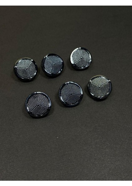 Hırka Yelek Boyu Düğmesi Metalize (Plastik) Düğme Antrasit 18 cm 6 'lı Set