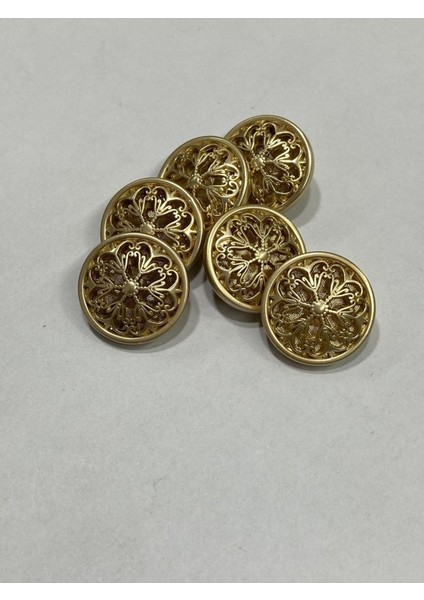 Hırka Yelek Düğmesi / Tasarım Düğme/ Özel Kaplama Düğme / Mat Gold 6 Lı Set modelleri