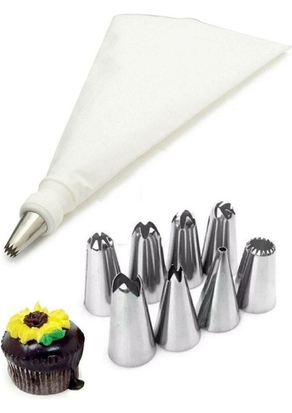 Hamur Kazıyıcı Krema Torbası Pasta Şekillendirici Hamur Matı Set 13 Parça modelleri