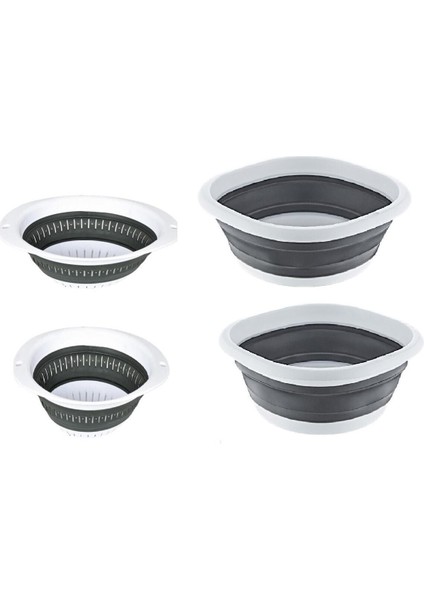 4 Parça Katlanır Akordiyon Süzgeç ve Badya Seti - Mutfak Çeyiz Seti fiyatları