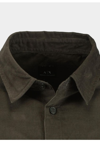 Loose Fit Haki Düz Erkek Gömlek 6DZC11 Znıwz 1897 modelleri