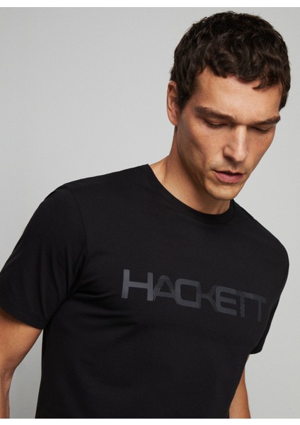 Bisiklet Yaka Siyah Erkek T-Shirt HM500783