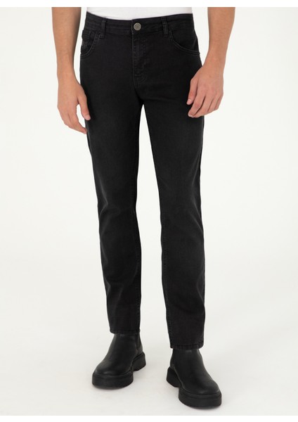 Normal Bel Slim Fit Siyah Erkek Denim Pantolon G081SZ080.000.2091812 fiyatları