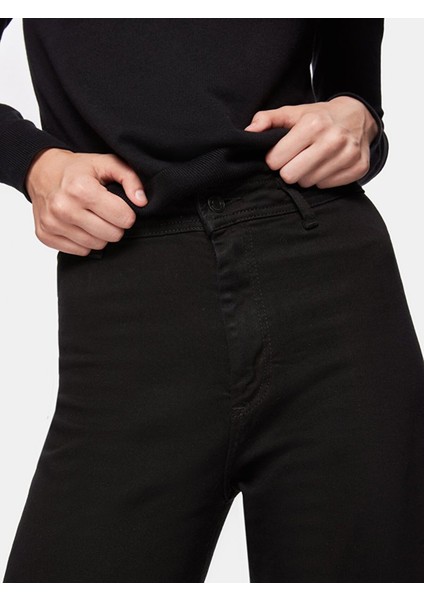 Kadın Danelle Geniş Paça Yüksek Bel Jean Pantolon indirimleri