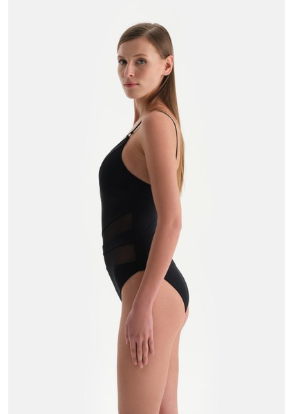 Siyah Tek Omuz Mayo modelleri