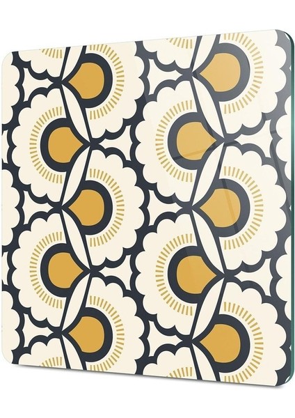 Cam Kesme Tahtası Kare Dekoratif Çiçek Desenli fırsatları