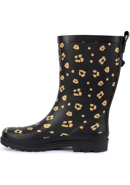 FAFOBOTR0014 Celeste - Female Mıd Heıght Welly Leopard Kadın Outdoor Çizme