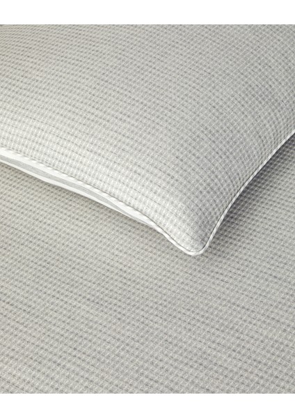Pure Waffle Ipliği Boyalı Tek Kişilik Nevresim Takımı 160X220 cm Gri