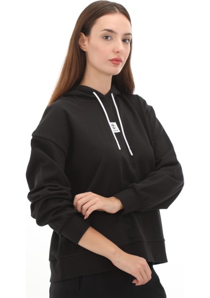 TB0A5SX20011 Timberland Stack Logo Loop Back Hoodıe Kadın Sweatshirt Siyah fiyatları