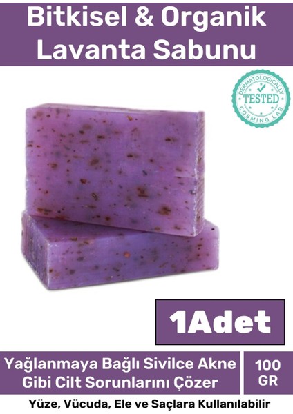 Özel Üretim Doğal Koku Yüz Cilt Beyazlatıcı Organik Nemlendirici Lavanta Sabunu 1 Adet