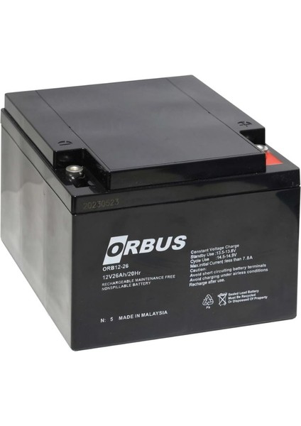 ORB12-26 12V 26 Ah Kuru Akü (176 x 166 x 125MM) (8kg)