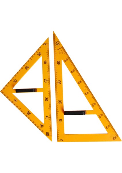 2 Adet Büyük Matematik Geometri Cetveli Saplı Matematik Geometri Aracı Beyaz Tahta Için (Yurt Dışından)