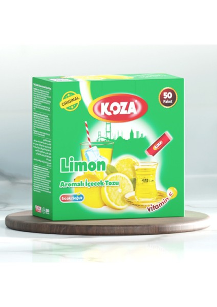 Tek Içimlik Limon Aromalı Toz Içecek 50'li