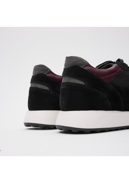 Erkek Sneaker Ayakkabı 052124, Siyah - Bordo, 40 fırsatları