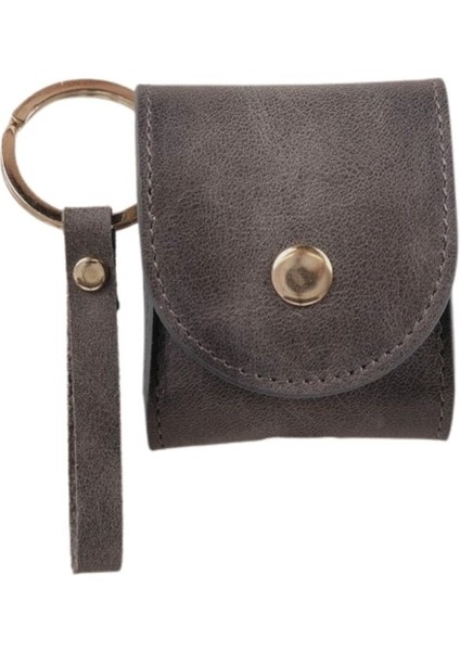 Apple Airpods 2.nesil Uyumlu Deri Kılıf Mai Snap VS05 Gri