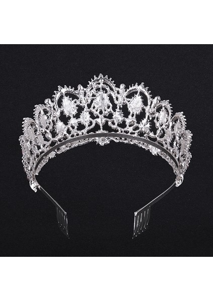Kristal Ti Vintage Altın Rhinestone Pageant Taçlar Tarak Barok Düğün Saç Aksesuarları (Yurt Dışından) modelleri