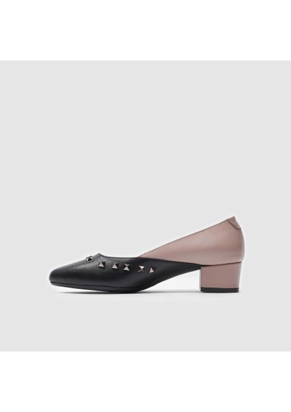 Kadın Topuklu Ayakkabı 060050, Siyah - Vizon, 40 fiyatları