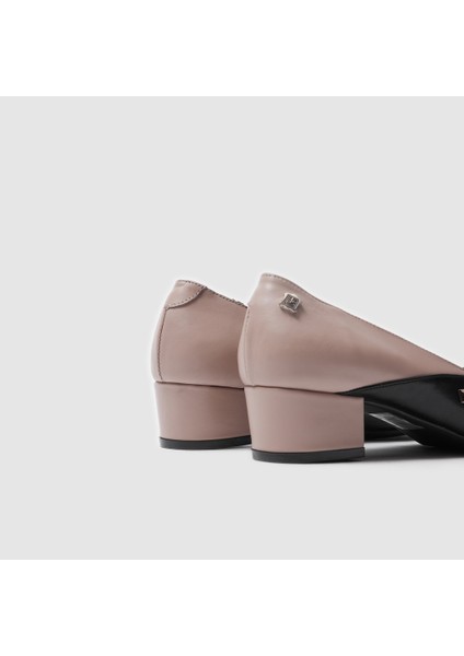 Kadın Topuklu Ayakkabı 060050, Siyah - Vizon, 40 indirimleri