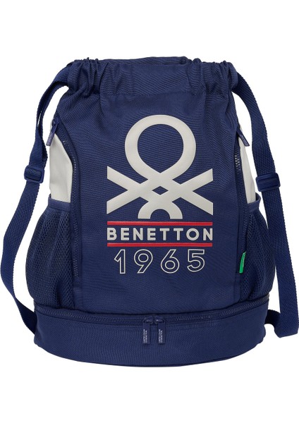 Çocuk Sırt Çantası Benetton Varsity Gri Lacivert 35 x 40 x 1 cm (Yurt Dışından)