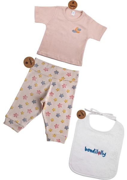 Bebek Alt Üst Önlük %100 Pamuk Takım BNL-0024