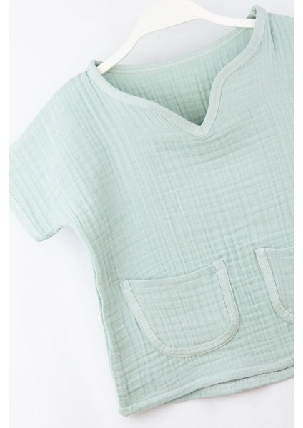 Bebek Müslin Alt Üst Önlük Takım %100 Pamuk 4 Kat BNL-0023 modelleri