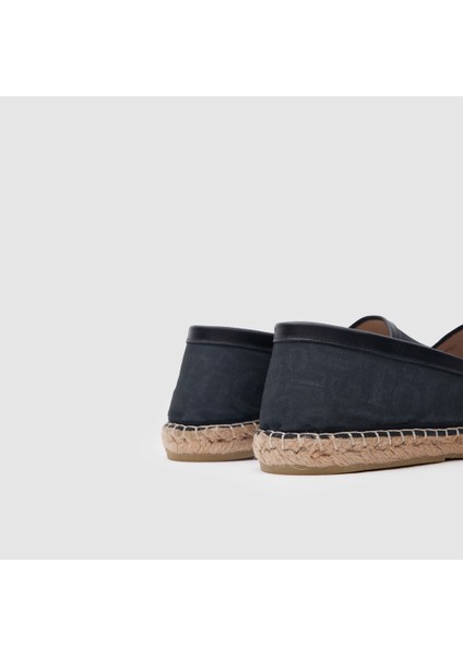 Erkek Espadril Ayakkabı 052050, Siyah Monogram, 42