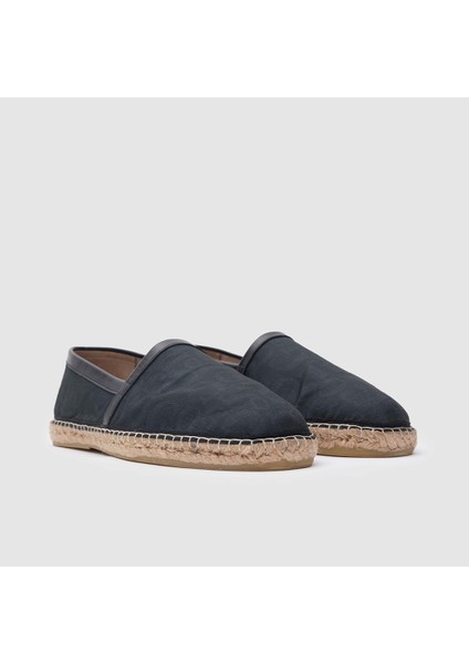 Erkek Espadril Ayakkabı 052050, Siyah Monogram, 42