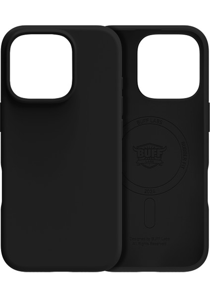 Buff iPhone 16 Pro Max Magsafe Rubber Fit Silikon Kılıf Black fırsatları