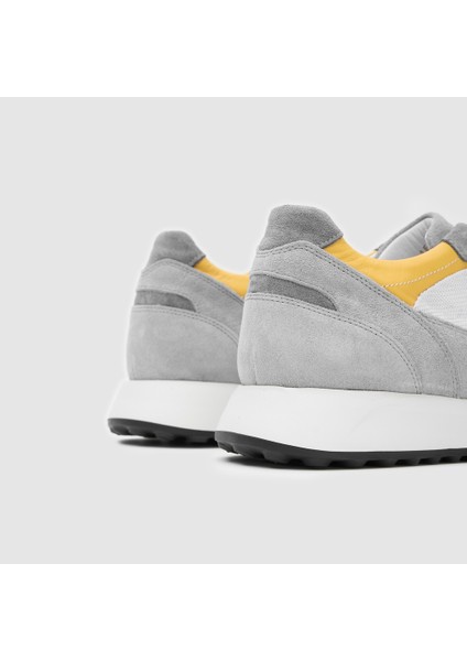 Erkek Sneaker Ayakkabı 052124, Gri - Sarı, 44