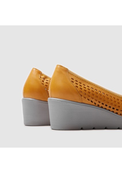 Kadın Dolgu Topuk Ayakkabı 051326, Sarı, 38 indirimleri