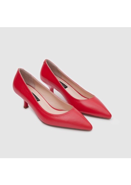 Kadın Stiletto 7 Pont 060066, Kırmızı, 37 fırsatları
