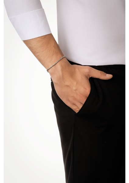 Etnik Stil Gümüş Erkek Kral Zincir Bileklik modelleri