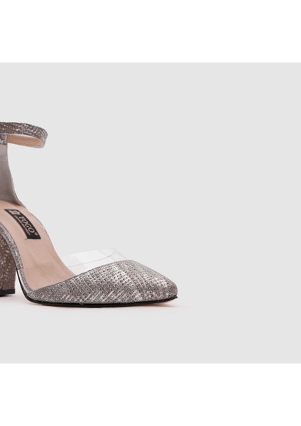 Kadın Topuklu Ayakkabı 060156, Gümüş Desen, 39 fırsatları
