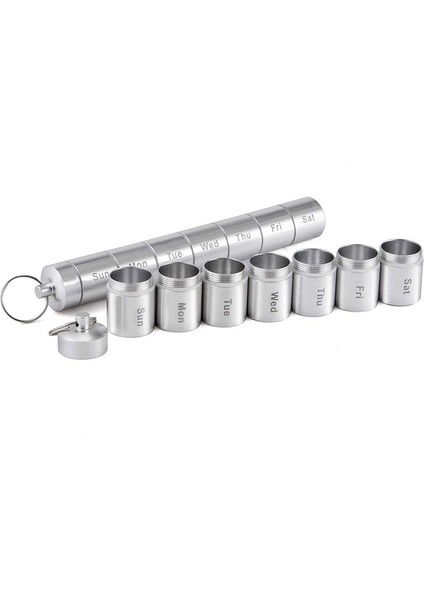 7 Gün Bölünmüş Alüminyum Alaşımlı Metal Hap Kutusu (Yurt Dışından)