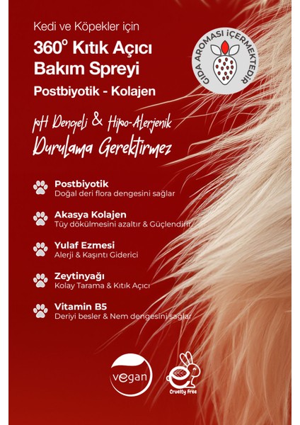 360° Kıtık Açıcı Bakım Spreyi Kolajen ve Postbiyotik 150 ml