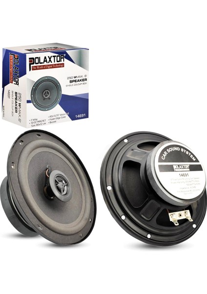 Oto Hoparlör 16CM 250W Tweeterli 1 Adet PLX-14691