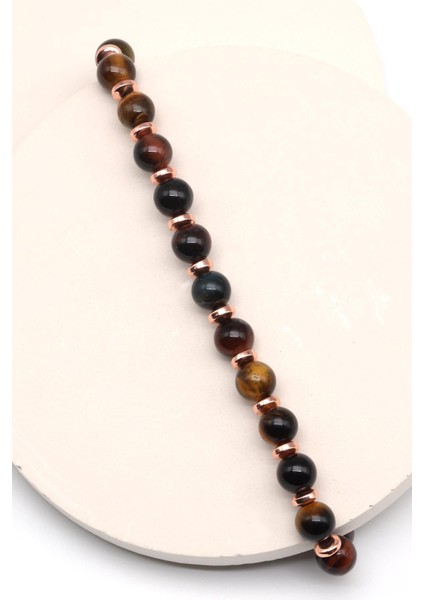 Kaplan Gözü Doğal Taş Makrome Örme Bileklik Küre Kesim fiyatları