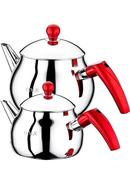 8018 XL Çaydanlık, Çelik, Şık Kırmızı Renkli Doğru Seçim fiyatları