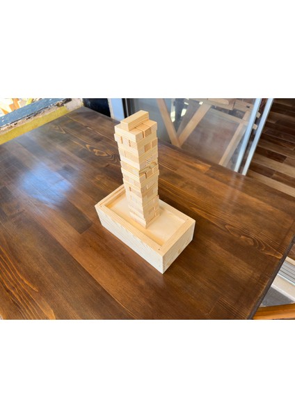 Jenga Cezalı Denge Oyunu, 54 Parça Tamamen Ahşap