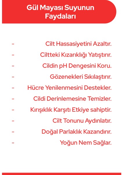 Gül Mayası Aydınlatıcı & Gözenek Sıkılaştırıcı Gül Suyu Cilt Yenileyici Gül Hidrosolü 100ML