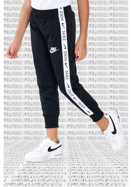 Sportswear Tracksuit Black Kız Çocuk Eşofman Takımı Siyah Beyaz modelleri